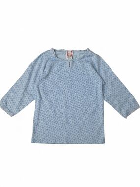 Vintage 2001 Gymboree Girls Size 4 Medium Blue Floral Ditsy Long Sleeve Top Y2K